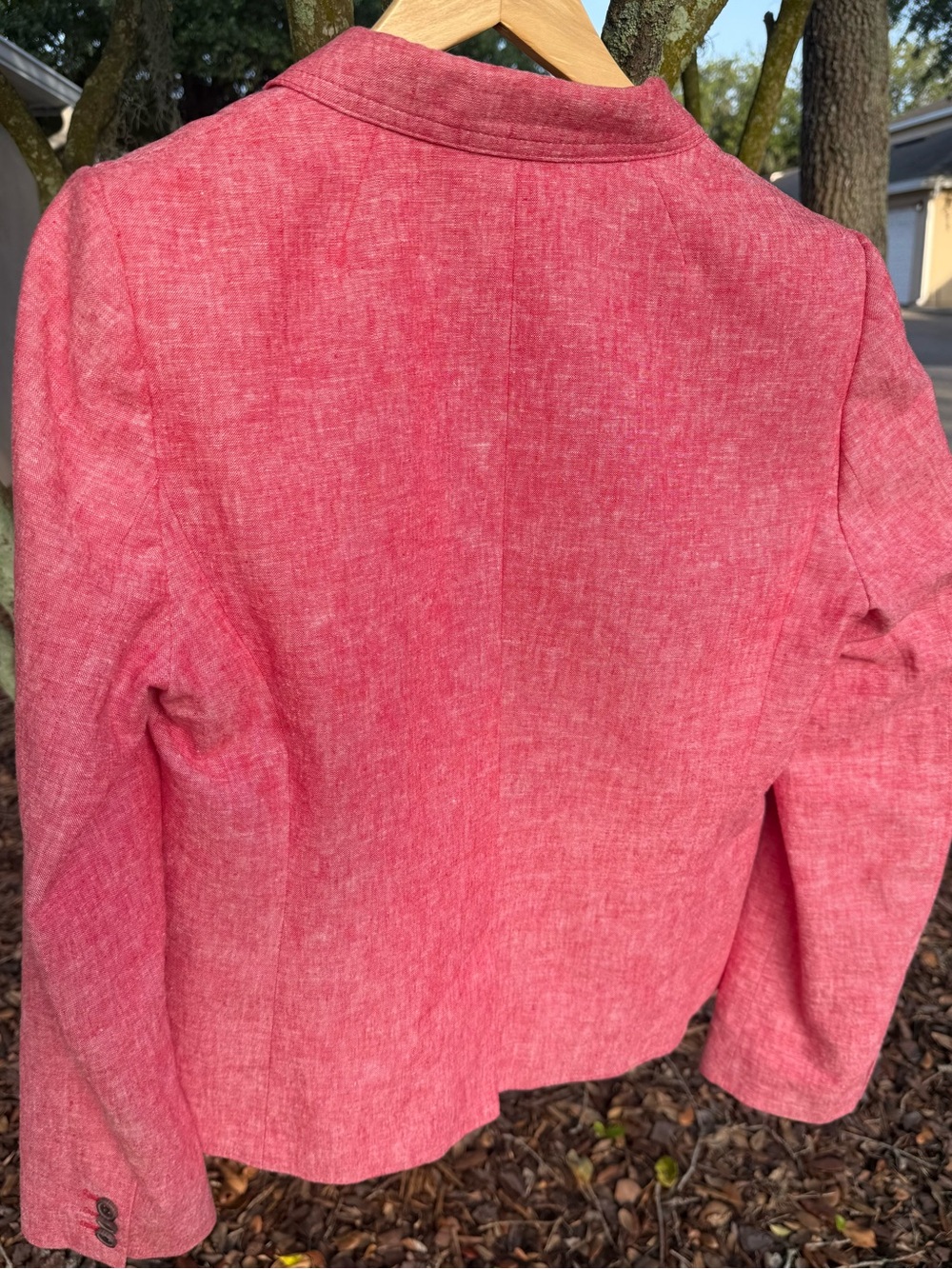 J.Crew Schoolboy Blazer in Linen-Cotton Heathered Red/Pink Women’s 10 - Picture 5 of 10